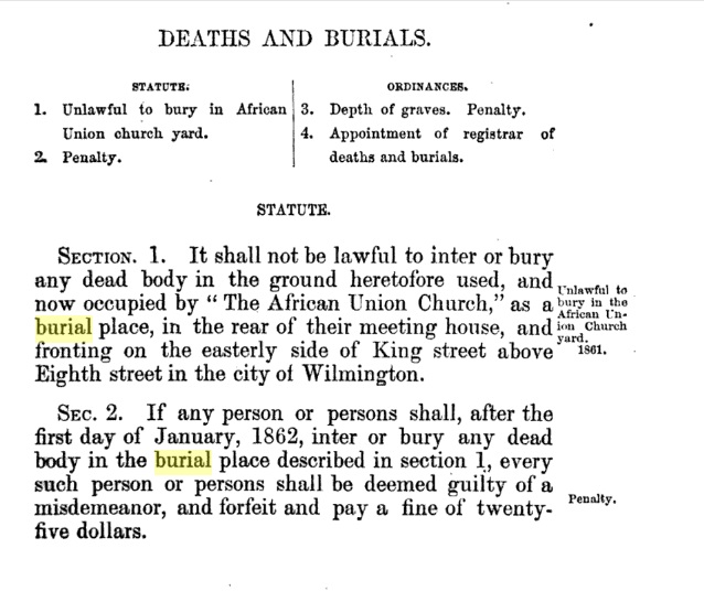 Ban on Burials